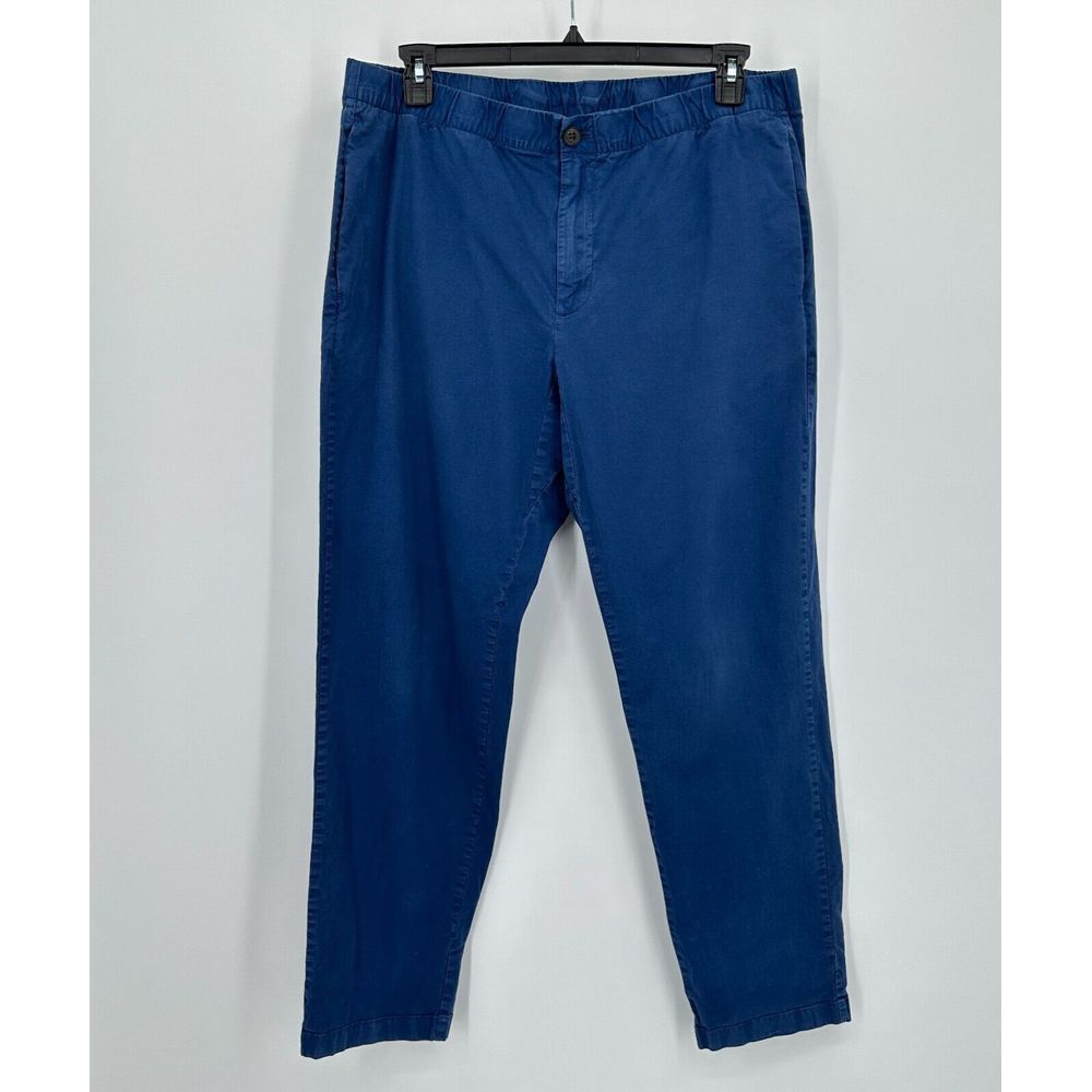 Bonobos Chino Pants Mens‎ XL Blue Drawstring Waist Mid Rise Office Casual Golf
